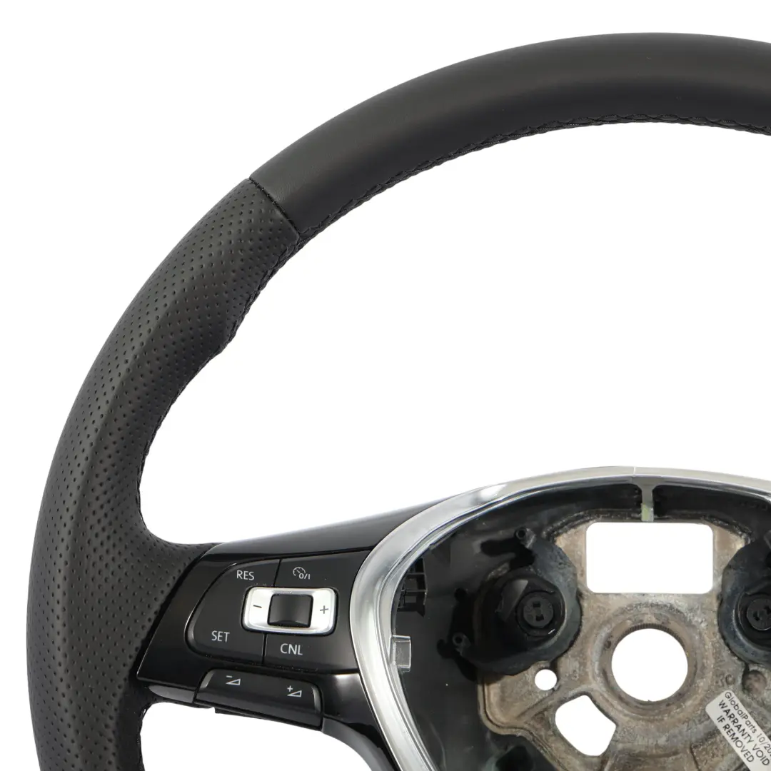 VW Volkswagen Polo Mk5 6R 6C Volante NUOVO In Pelle Nera - SKU 6C0419091F-1 - Numero di parte 6C0419091F
