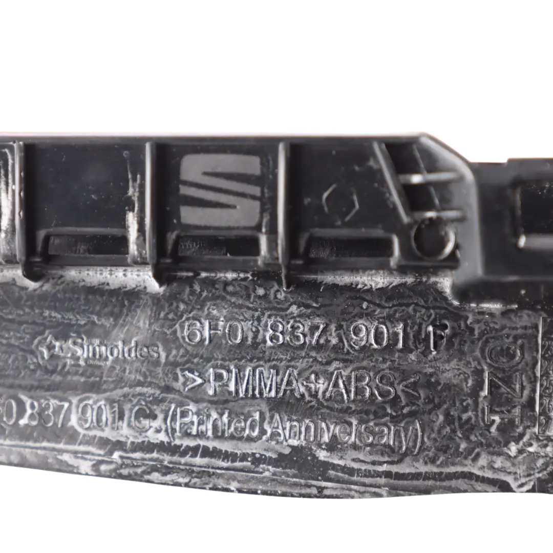 Seat Ibiza Mk5 Door Pillar Exterior Cover Black Glossy Front Left N/S - SKU 6F0837901G - Part number 6F0837901G