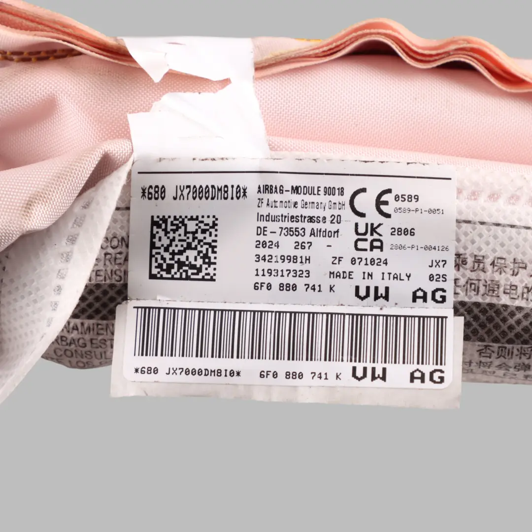 Seat Ibiza Mk5 KJ1 Roof Curtain Headliner Air Module Left N/S Side - SKU 6F0880741K - Part number 6F0880741K