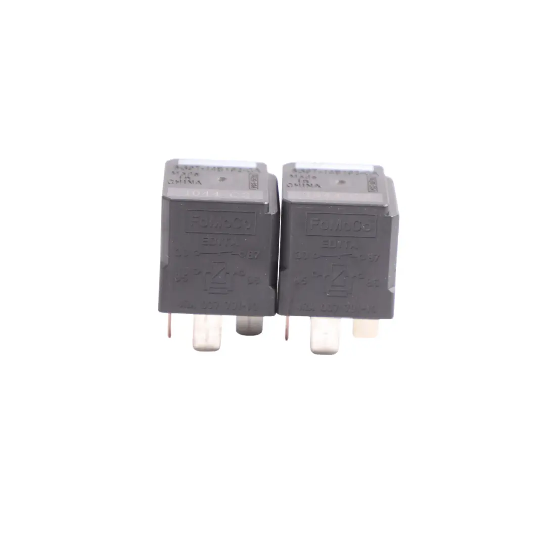 Ford Fiesta Transit Mk7 Relay 4-Pin Black FoMoCo Unit SET X2 6G9T-14B192-CA - SKU 6G9T-14B192-CA-1 - Part number 6G9T-14B192-CA-1