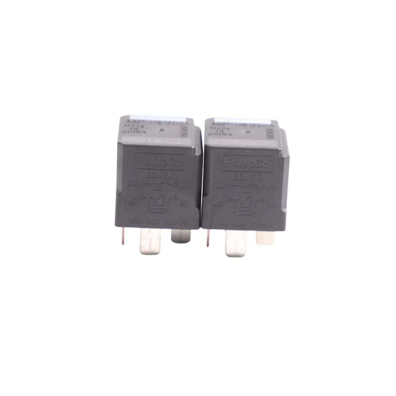 Ford Fiesta Transit Mk7 Relè 4-Pin Nero FoMoCo Set X2 6G9T-14B192-CA