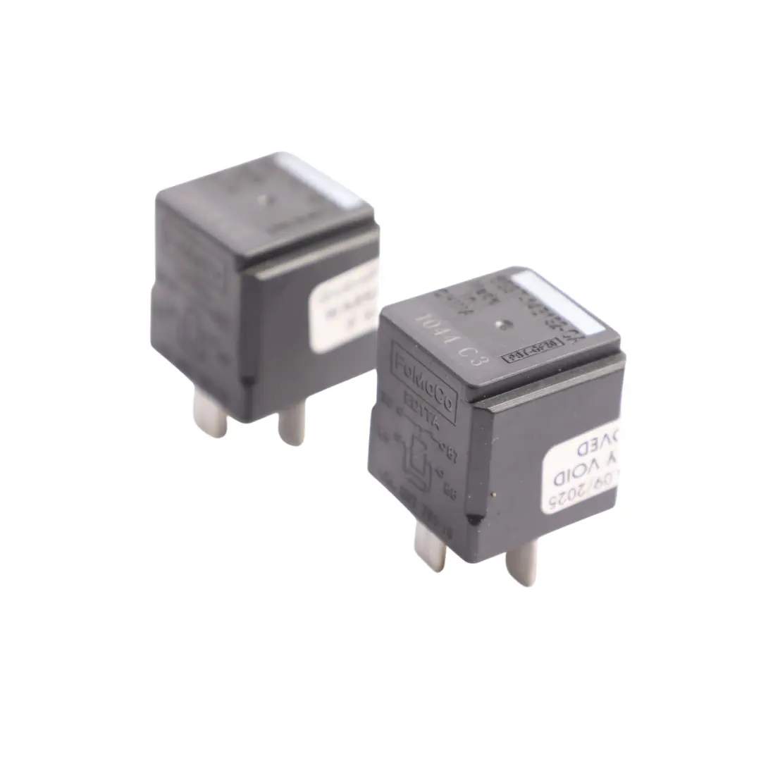 Ford Fiesta Transit Mk7 Relay 4-Pin Black FoMoCo Unit SET X2 6G9T-14B192-CA - SKU 6G9T-14B192-CA-1 - Part number 6G9T-14B192-CA-1