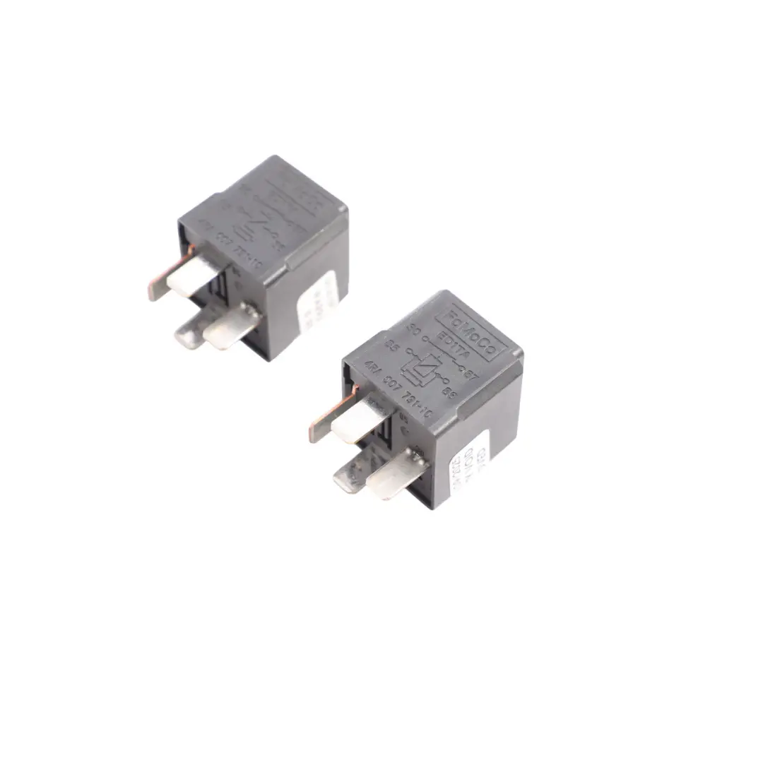 Ford Fiesta Transit Mk7 Relay 4-Pin Black FoMoCo Unit SET X2 6G9T-14B192-CA - SKU 6G9T-14B192-CA-1 - Part number 6G9T-14B192-CA-1