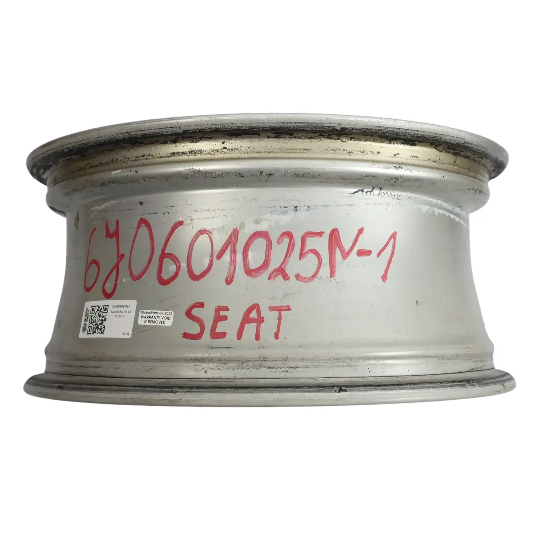 Seat Ibiza MK4 6J Jante Alliage 16" 7J ET:43 Argent Diamant - SKU 6J0601025N-1 - Numéro de pièce 6J0601025N