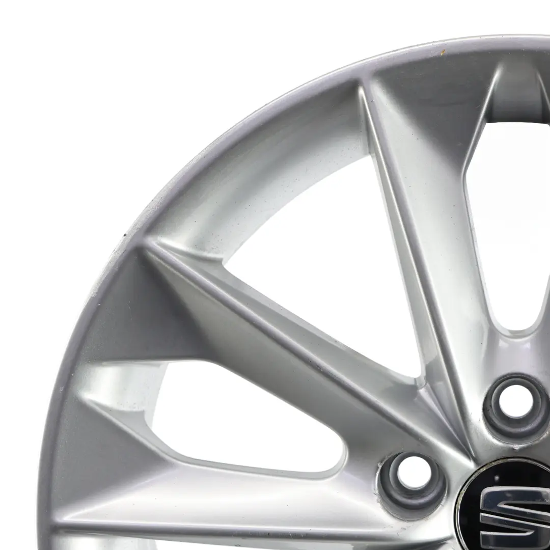 Seat Ibiza MK4 6J Jante Alliage 16" 7J ET:43 Argent Diamant - SKU 6J0601025N-1 - Numéro de pièce 6J0601025N