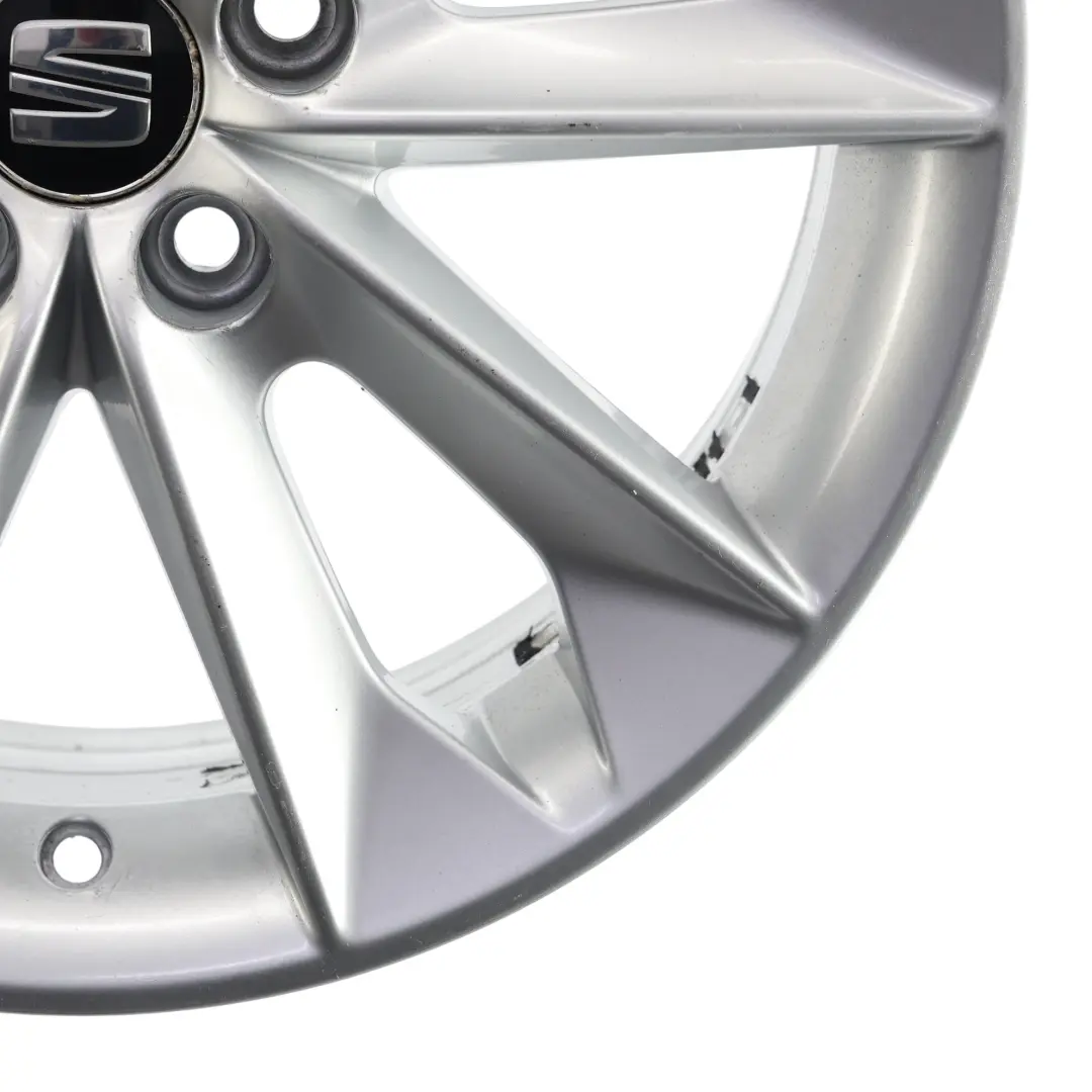 Seat Ibiza MK4 6J Jante Alliage 16" 7J ET:43 Argent Diamant - SKU 6J0601025N-1 - Numéro de pièce 6J0601025N