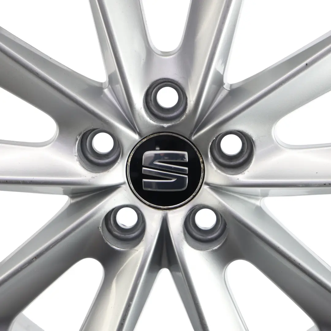 Seat Ibiza MK4 6J Jante Alliage 16" 7J ET:43 Argent Diamant - SKU 6J0601025N-1 - Numéro de pièce 6J0601025N
