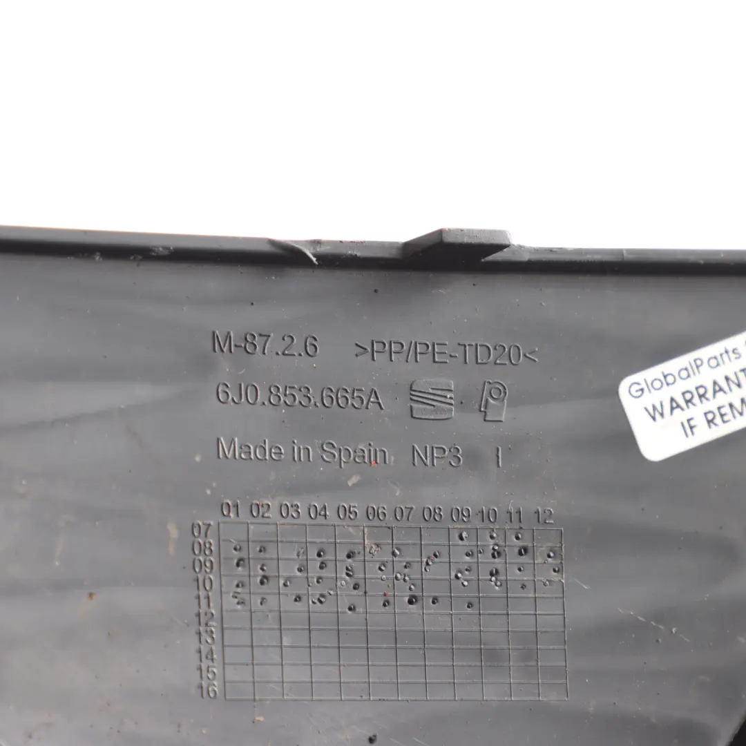 Seat Ibiza 6J Kratka Zderzaka Halogenu Przednia Lewa - SKU 6J0853665A - Numer Części 6J0853665A