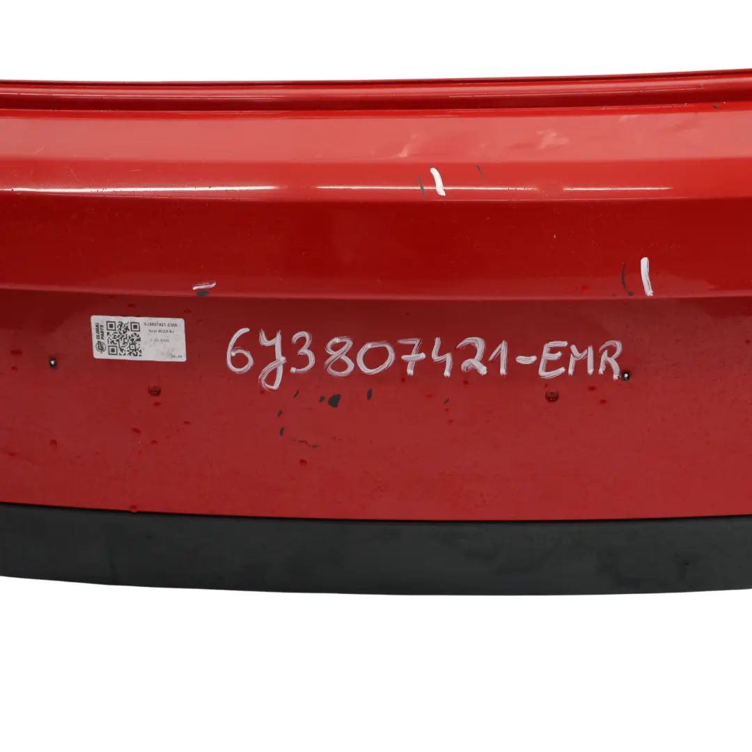 Mk4 6J FR Rear Bumper Panel Cover Trim Emotion Red - S3H to Seat Ibiza with Part number 6J3807421 Seat Ibiza Mk4 6J FR Rear Bumper Panel Cover Trim Emotion Red - S3H - SKU 6J3807421-EMR - Part number 6J3807421
