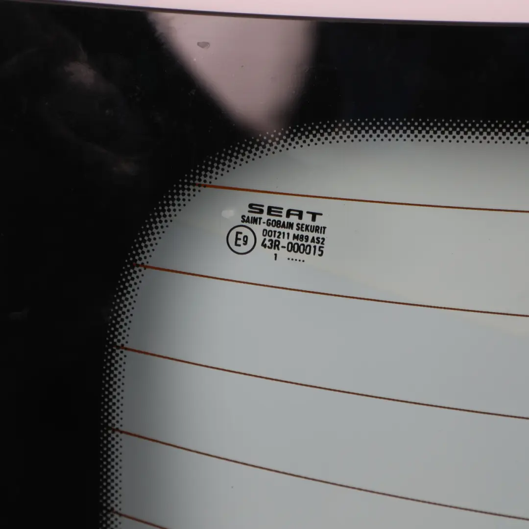 6J FR Rear Window Glass Glazing AS2 Green to Seat Ibiza with Part number 6J3845051D Seat Ibiza 6J FR Rear Window Glass Glazing AS2 Green - SKU 6J3845051D - Part number 6J3845051D