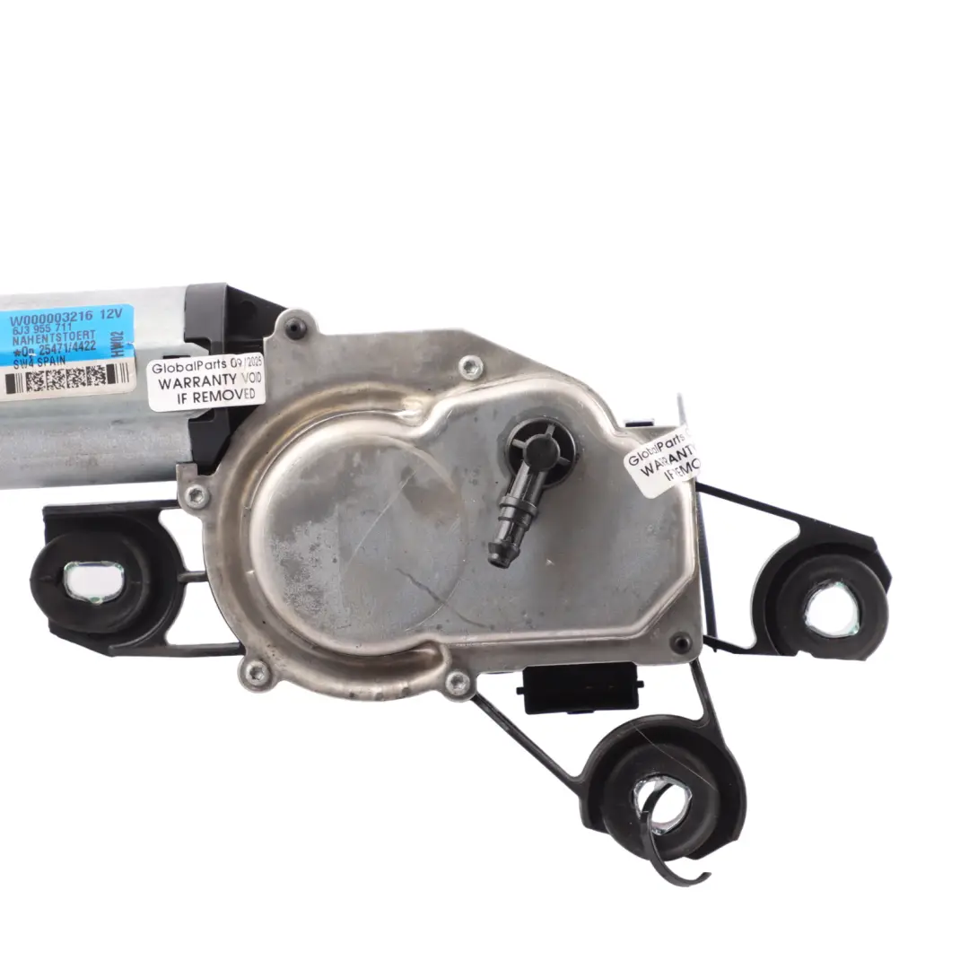 6J Mk4 Rear Window Wiper Motor Actuator Assembly Unit to Seat Ibiza with Part number 6J3955711 Seat Ibiza 6J Mk4 Rear Window Wiper Motor Actuator Assembly Unit - SKU 6J3955711 - Part number 6J3955711