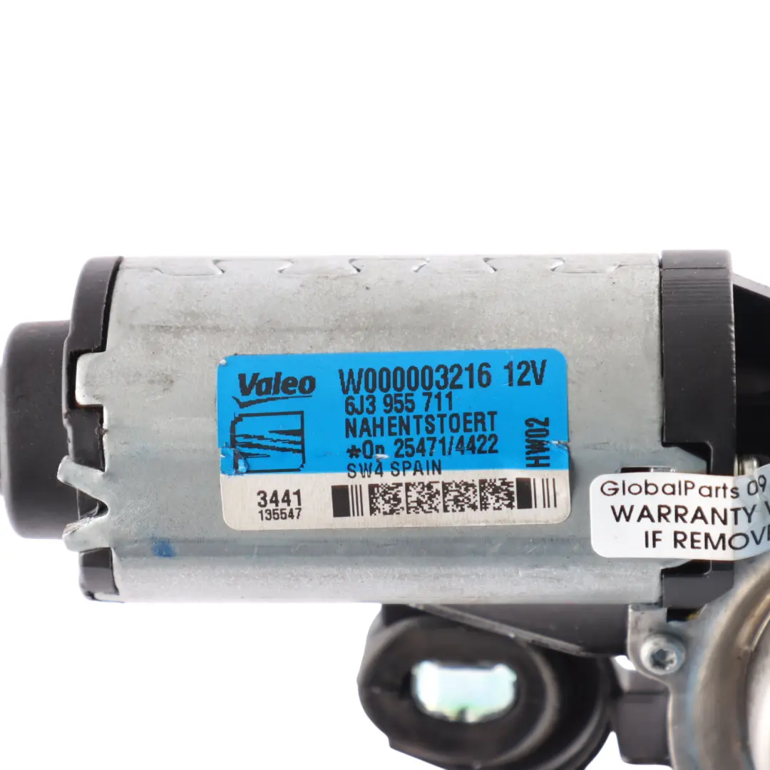 6J Mk4 Rear Window Wiper Motor Actuator Assembly Unit to Seat Ibiza with Part number 6J3955711 Seat Ibiza 6J Mk4 Rear Window Wiper Motor Actuator Assembly Unit - SKU 6J3955711 - Part number 6J3955711