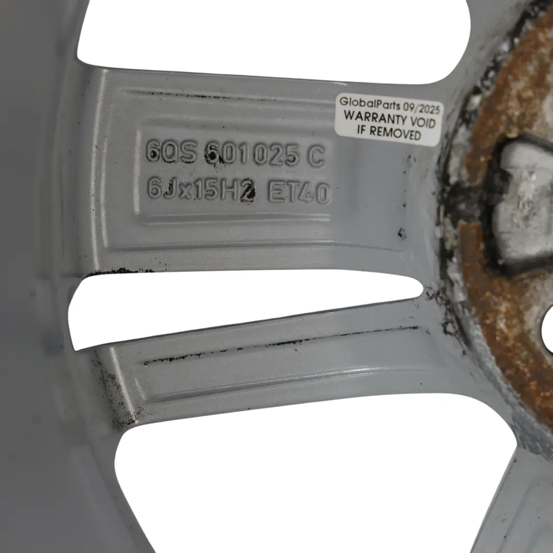 Alloy Rim 15" 6J ET:40 to Volkswagen Polo 6C Silver Wheel with Part number 6QS601025C Volkswagen Polo 6C Silver Wheel Alloy Rim 15" 6J ET:40 - SKU 6QS601025C-4 - Part number 6QS601025C