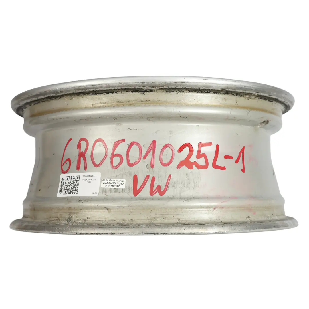 Mk5 Silver Wheel Alloy Rim 15" ET:40 6J to VW Volkswagen Polo 6R with Part number 6R0601025L VW Volkswagen Polo 6R Mk5 Silver Wheel Alloy Rim 15" ET:40 6J - SKU 6R0601025L-1 - Part number 6R0601025L
