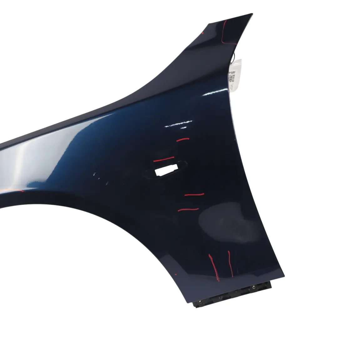 BMW E60 E61 Wing Panel Front Left N/S Side Fender Trim Tiefseeblau Blue - A76 - SKU 7111429-DSB - Part number 7111429