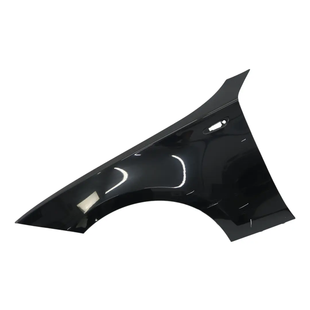  Seitenverkleidung BMW E81 E87 Kotflügel Vorne Links Black Sapphire Schwarz - 475 - SKU 7133227-BS - Teilenummer 7133227