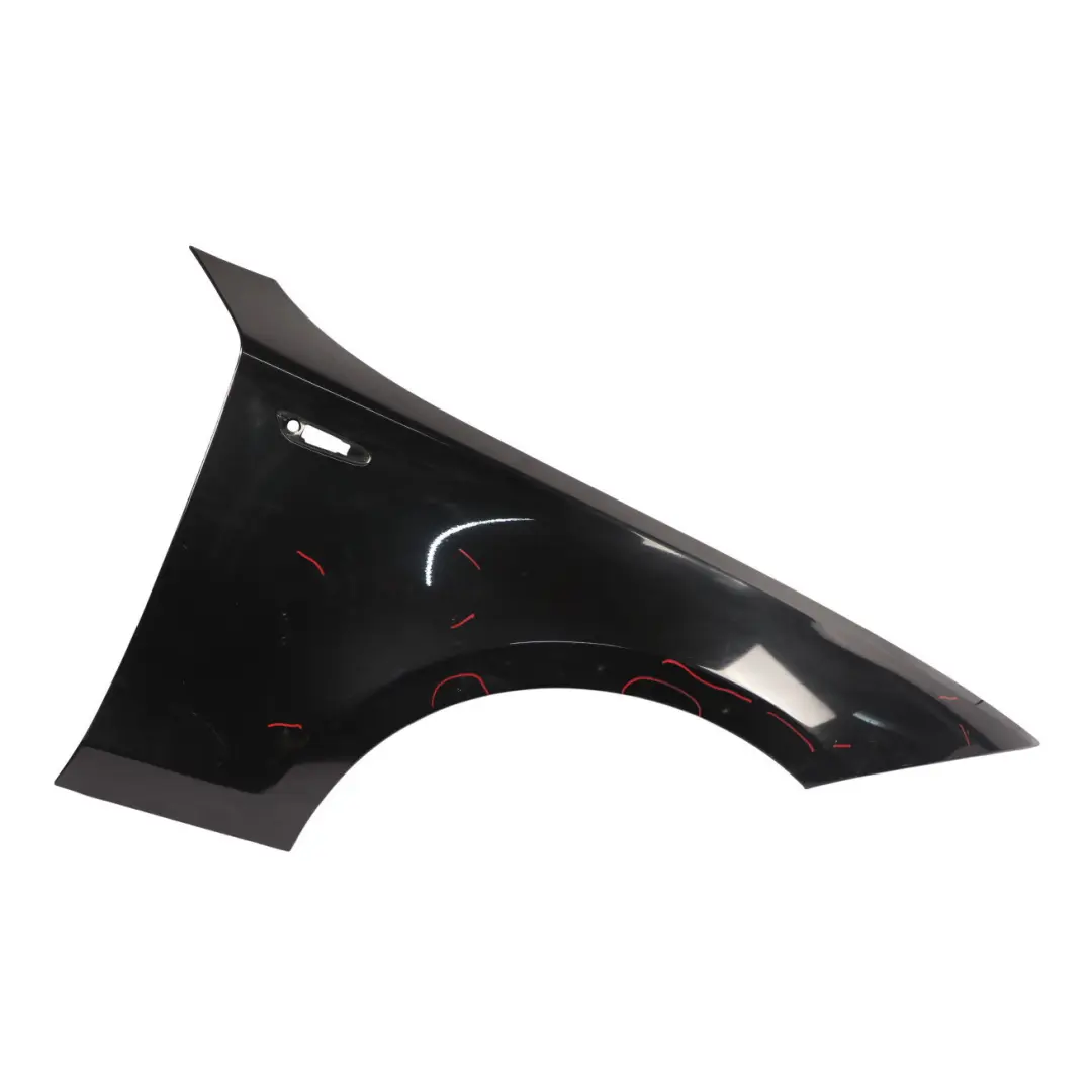 BMW E81 E87 Side Panel Fender Wing Front Right O/S Black Sapphire Metallic 475 - SKU 7133228-BS - Part number 7133228