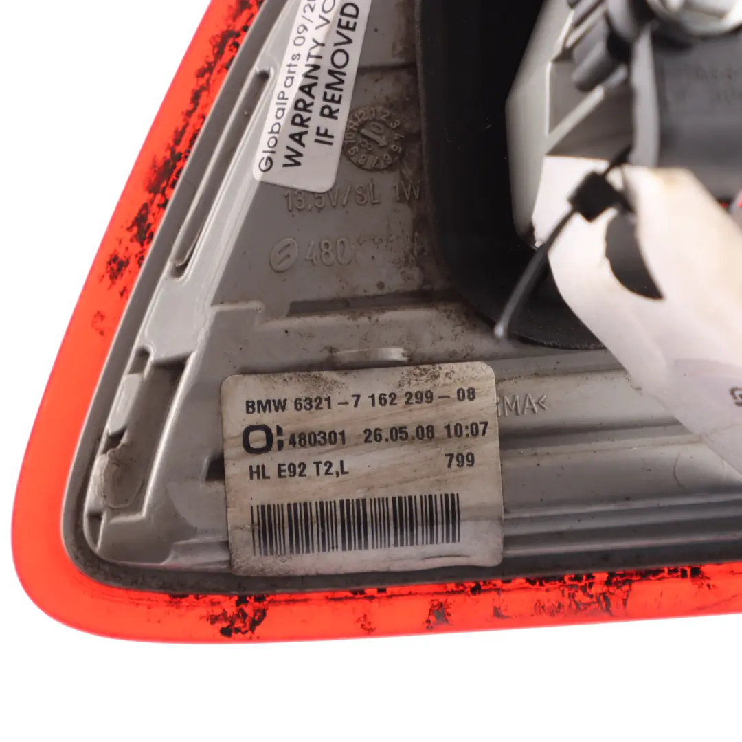 BMW E92 Coupe Rear Lamp Left N/S Passenger Side Boot Trunk Lid Light - SKU 7162299-3 - Part number 7162299