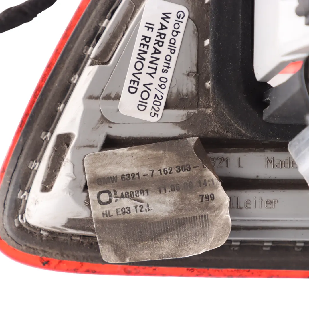 BMW E93 Convertible Luz Del Panel Tapa Maletero Trasero Izquierdo - SKU 7162303-1 - Número de pieza 7162303