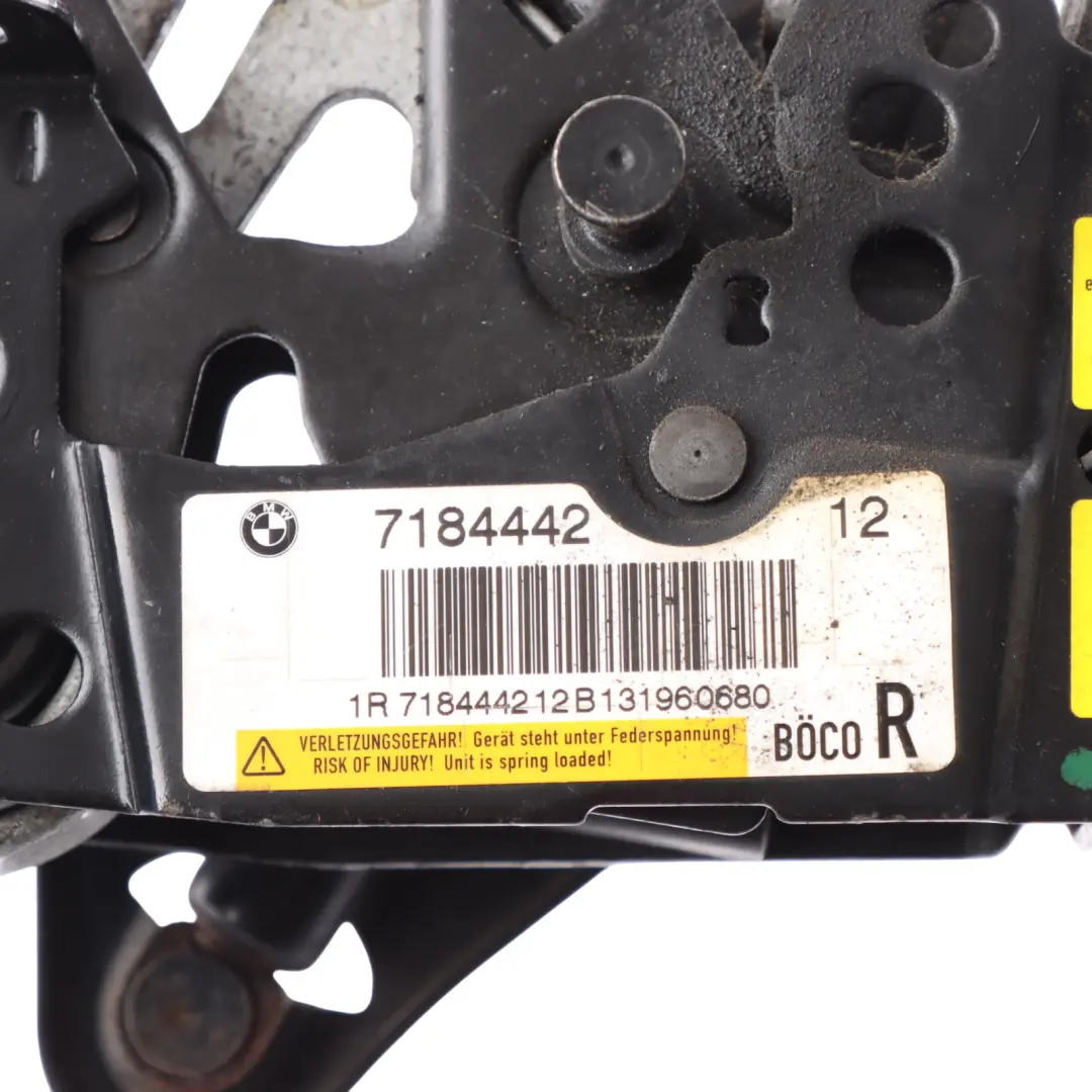 Hood Bonnet Lock Closing System Front Right O/S to BMW F01 F02 F10 F11 with Part number 7184442 BMW F01 F02 F10 F11 Hood Bonnet Lock Closing System Front Right O/S - SKU 7184442-3 - Part number 7184442