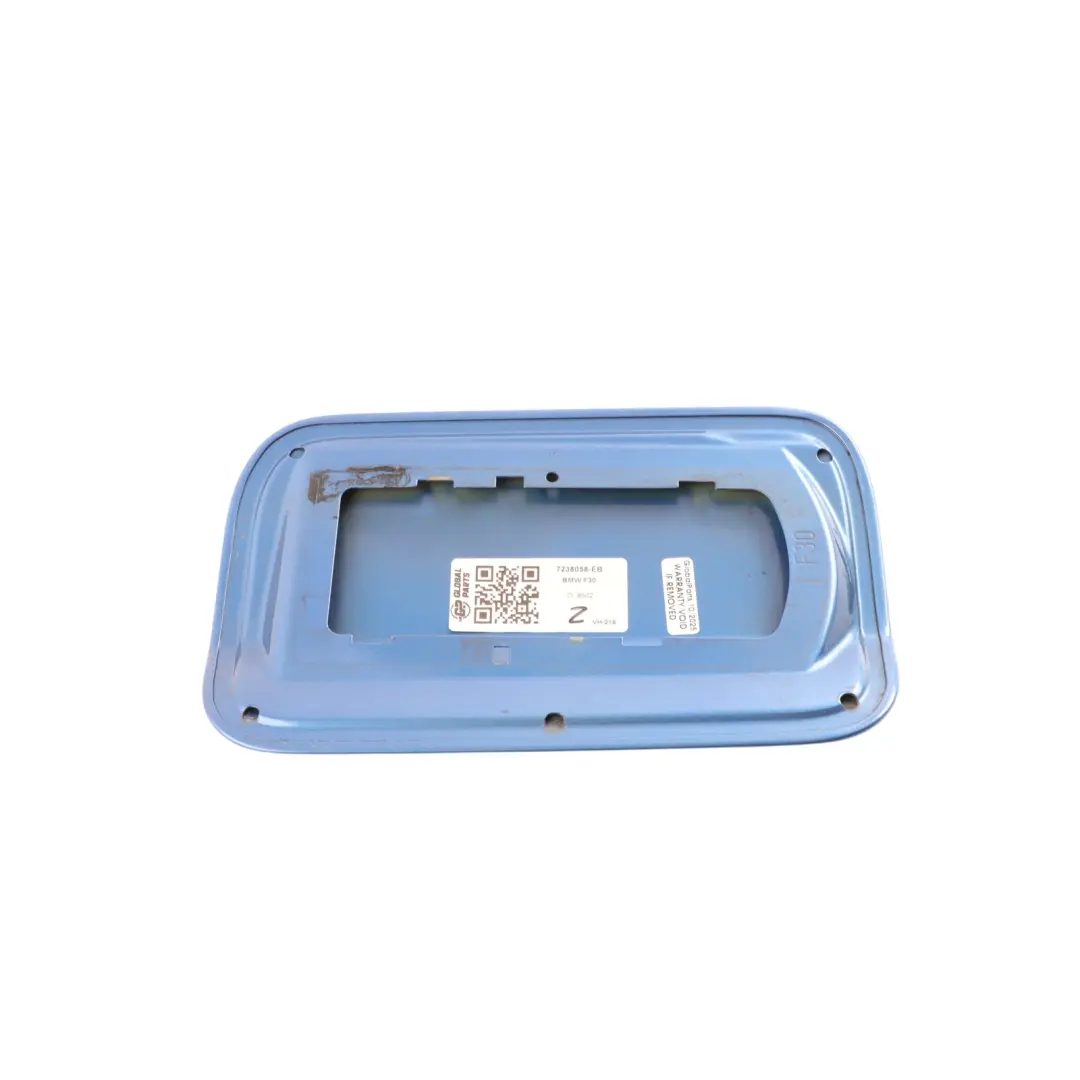 Fill In Filler Flap Cover Trim Estoril Blau Metallic - B45 to BMW F30 Fuel Tank with Part number 7238058 BMW F30 Fuel Tank Fill In Filler Flap Cover Trim Estoril Blau Metallic - B45 - SKU 7238058-EB - Part number 7238058
