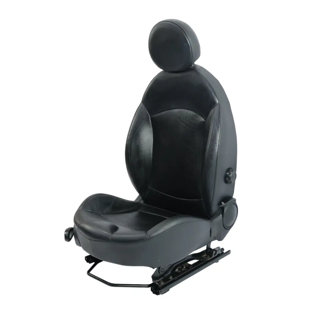 Front Seat Side Sport Carbon Black Leather Right O/S to Mini Cooper R55 R56 R57 with Part number 7255520 Mini Cooper R55 R56 R57 Front Seat Side Sport Carbon Black Leather Right O/S - SKU 7255520-2 - Part number 7255520