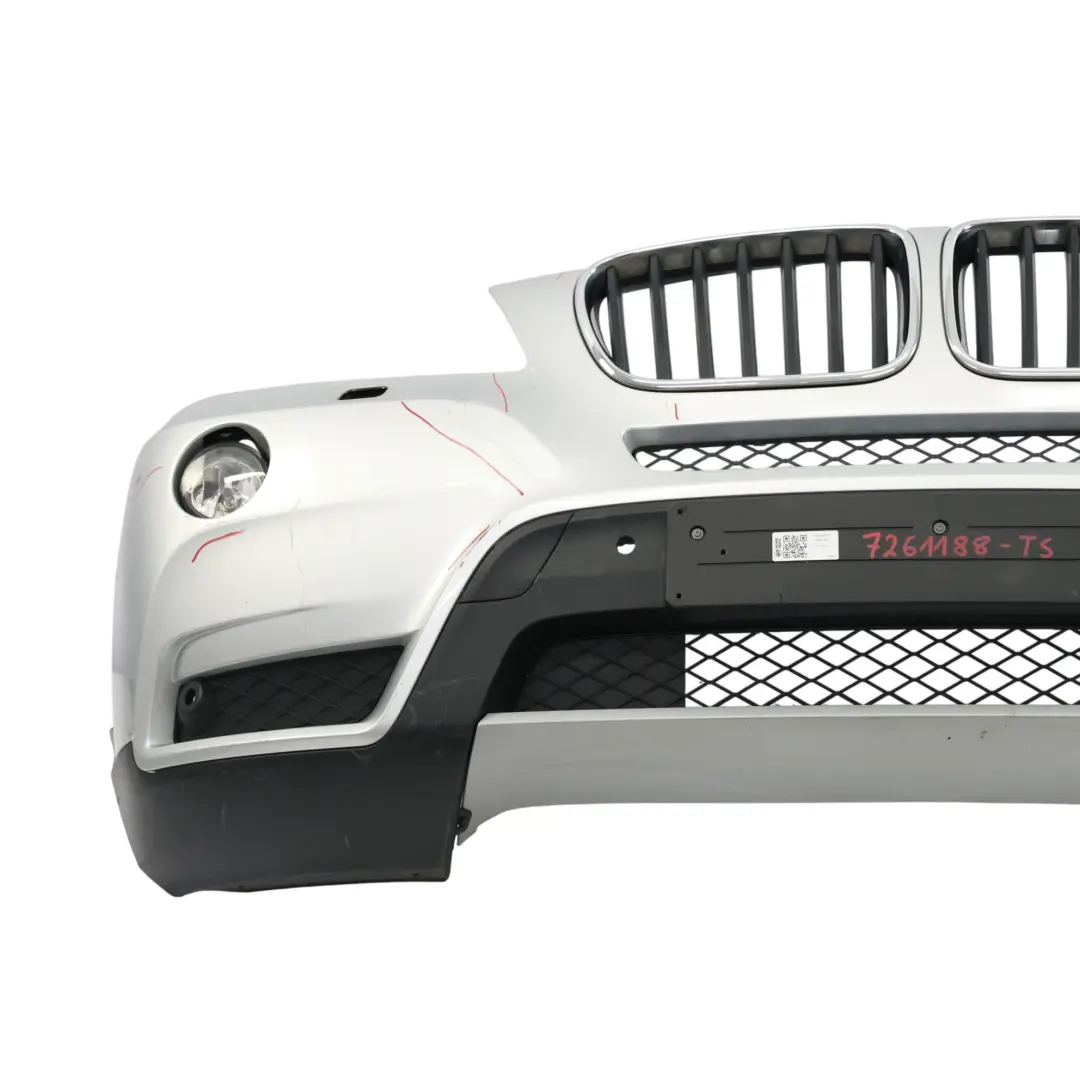 Front Bumper Trim Panel Covering Titansilber Metallic - 354 to BMW X3 F25 with Part number 7261188 BMW X3 F25 Front Bumper Trim Panel Covering Titansilber Metallic - 354 - SKU 7261188-TS - Part number 7261188