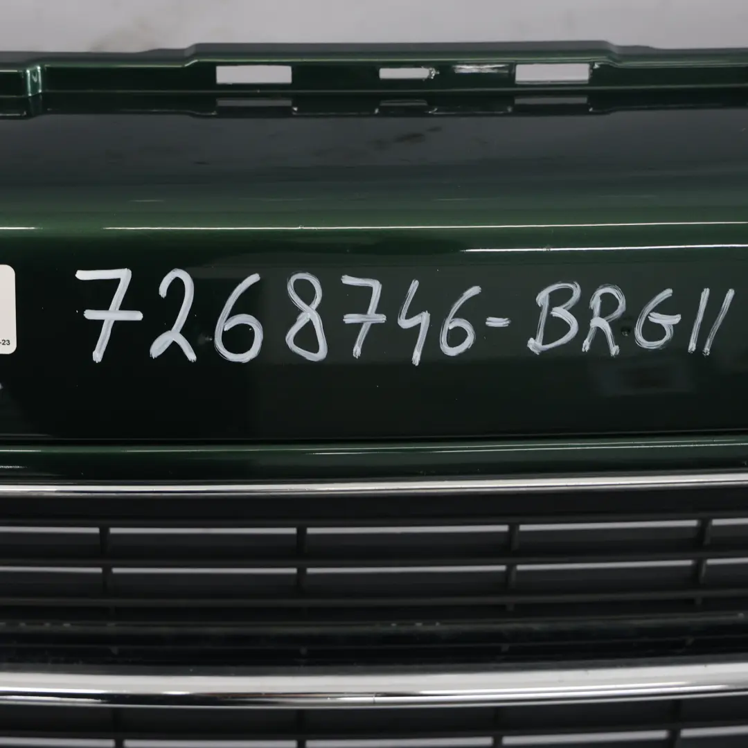 Mini R55 R56 LCI Front Bumper Complete Trim Panel British Racing Green II - B22 - SKU 7268746-BRGII - Part number 7268746