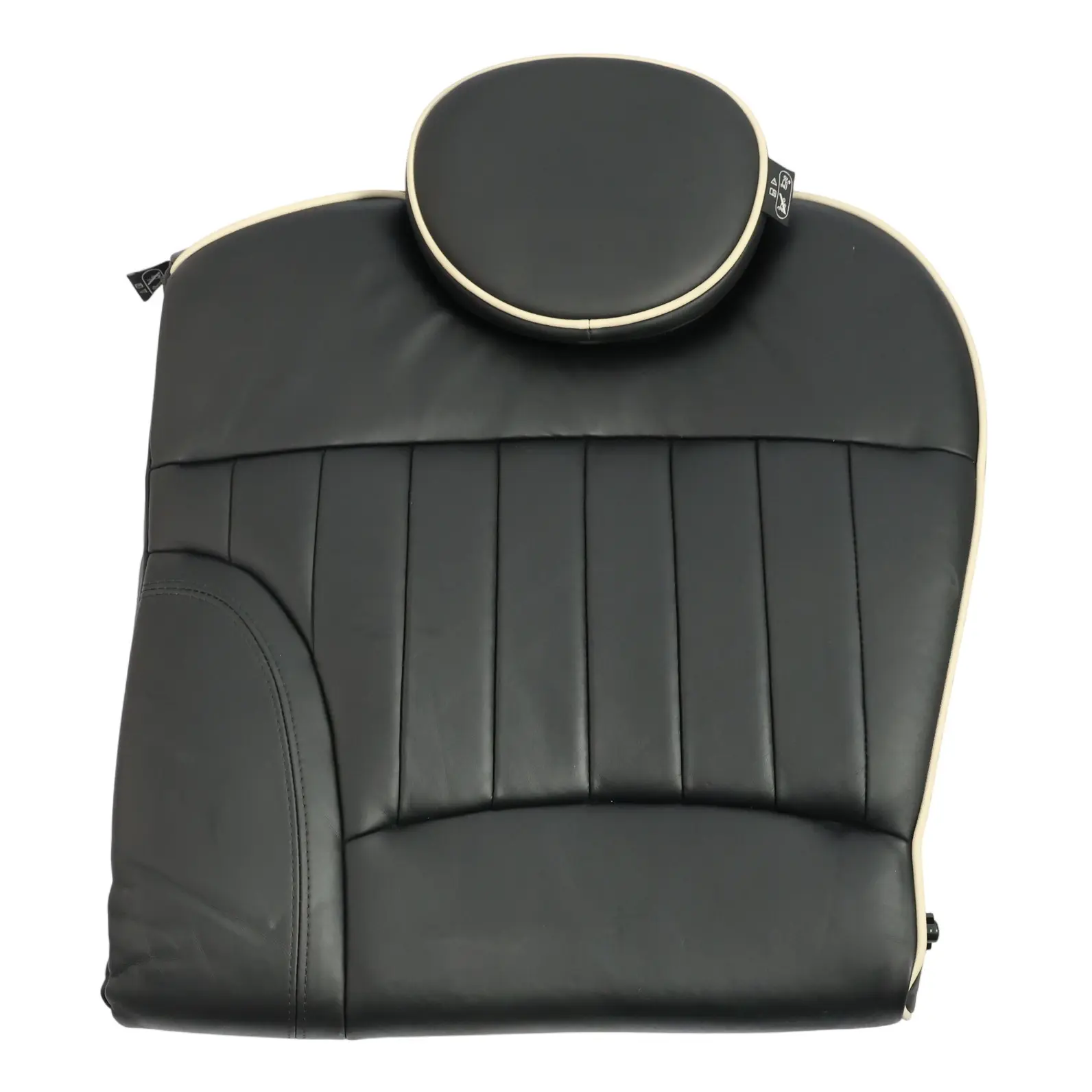 Mini Cooper R55 R56 Respaldo Asiento Trasero Izquierdo Cuero Negro 7270395