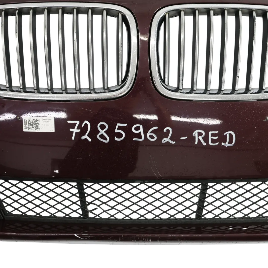 Front Bumper Trim Panel Surround View Burgundy Red Painted to BMW F10 F11 with Part number 7285962 BMW F10 F11 Front Bumper Trim Panel Surround View Burgundy Red Painted - SKU 7285962-RED - Part number 7285962