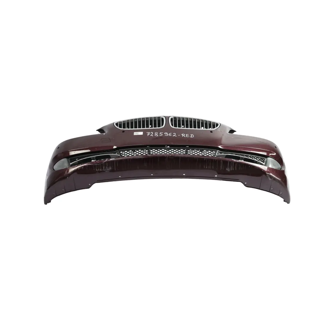 Front Bumper Trim Panel Surround View Burgundy Red Painted to BMW F10 F11 with Part number 7285962 BMW F10 F11 Front Bumper Trim Panel Surround View Burgundy Red Painted - SKU 7285962-RED - Part number 7285962