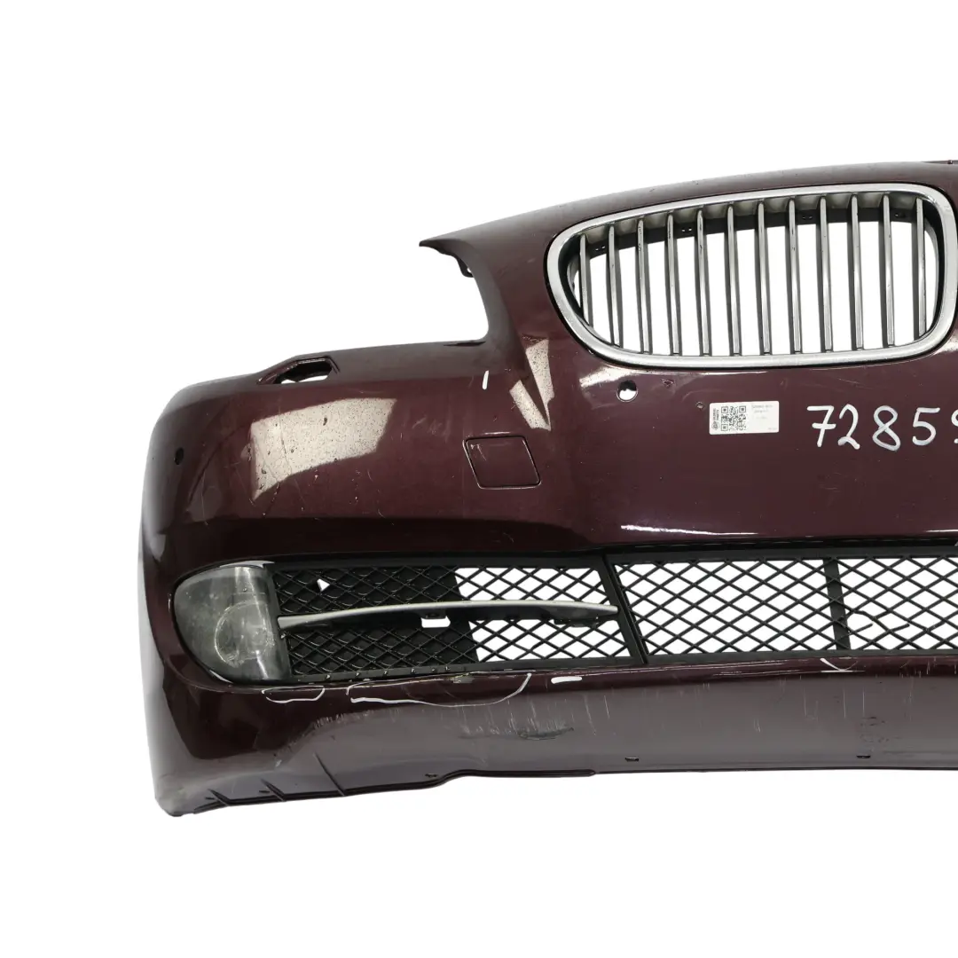 Front Bumper Trim Panel Surround View Burgundy Red Painted to BMW F10 F11 with Part number 7285962 BMW F10 F11 Front Bumper Trim Panel Surround View Burgundy Red Painted - SKU 7285962-RED - Part number 7285962