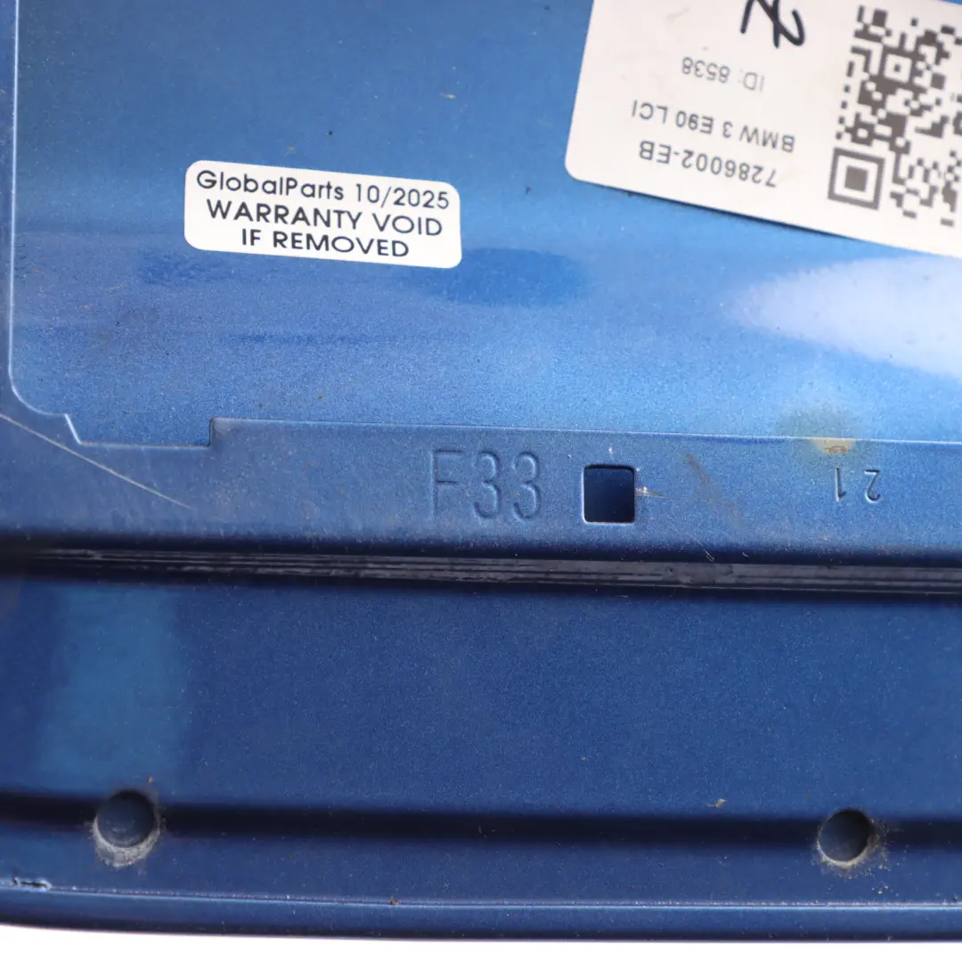 BMW F33 Fuel Filler Fill-in Flap Cover Cap Estoril Blau Metallic - B45 - SKU 7286002-EB - Part number 7286002