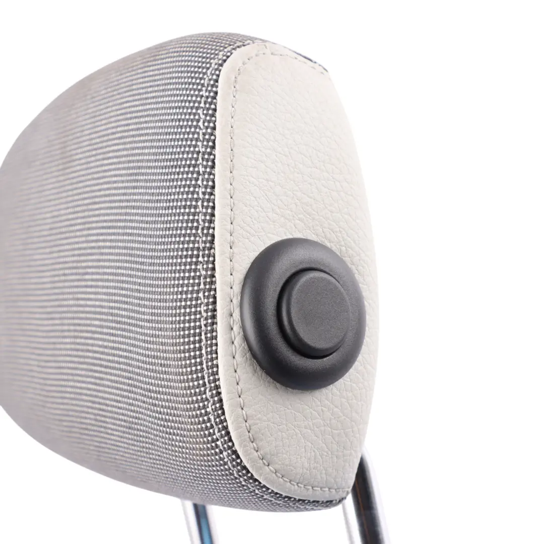 Centre Middle Headrest Cloth Fabric Silver Grey to BMW F20 F21 Rear Seat with Part number 7291140 BMW F20 F21 Rear Seat Centre Middle Headrest Cloth Fabric Silver Grey - SKU 7291140 - Part number 7291140