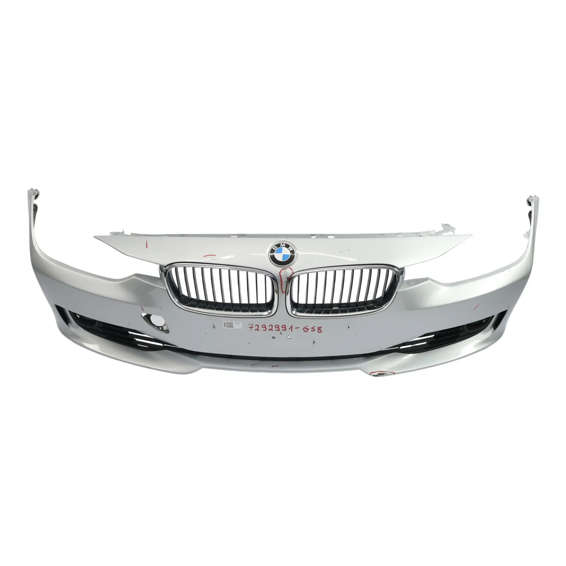 BMW F30 F31 Front Bumper Trim Panel Covering Glacier Silber Metallic - A83