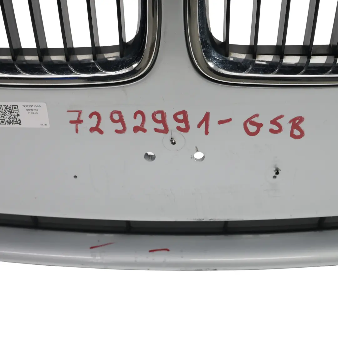 BMW F30 F31 Front Bumper Trim Panel Covering Glacier Silber Metallic - A83 - SKU 7292991-GSB - Part number 7292991