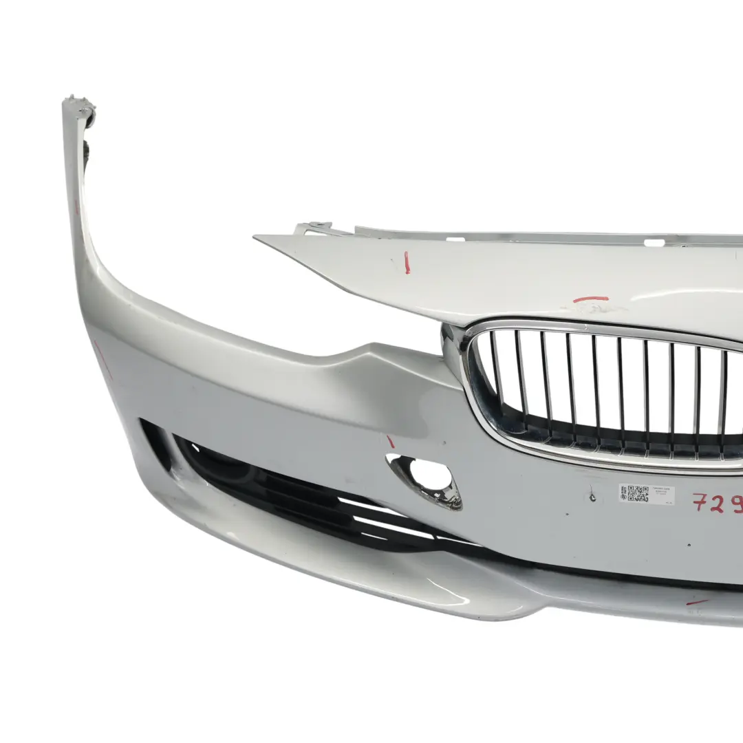 BMW F30 F31 Front Bumper Trim Panel Covering Glacier Silber Metallic - A83 - SKU 7292991-GSB - Part number 7292991