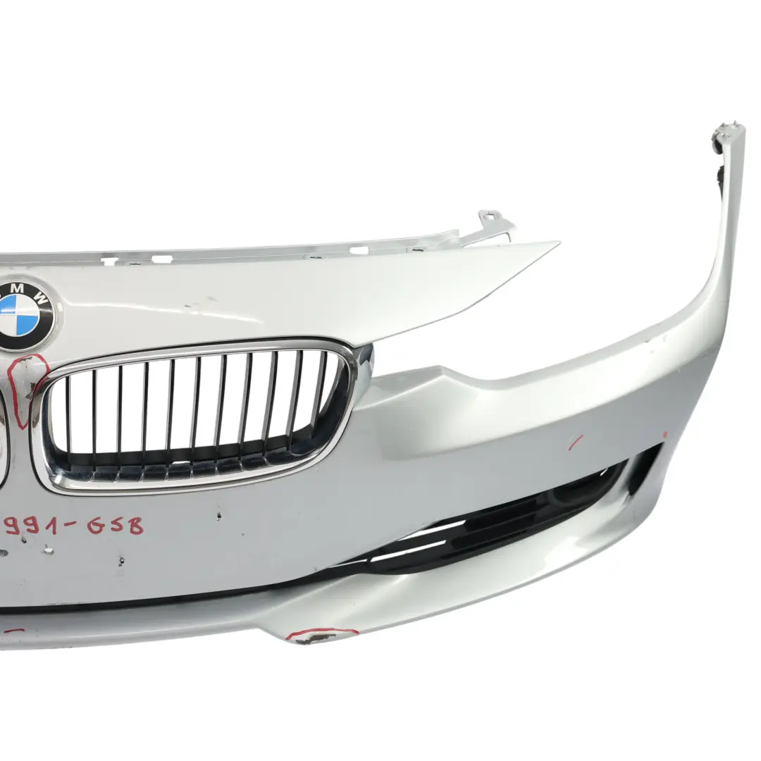 BMW F30 F31 Front Bumper Trim Panel Covering Glacier Silber Metallic - A83 - SKU 7292991-GSB - Part number 7292991