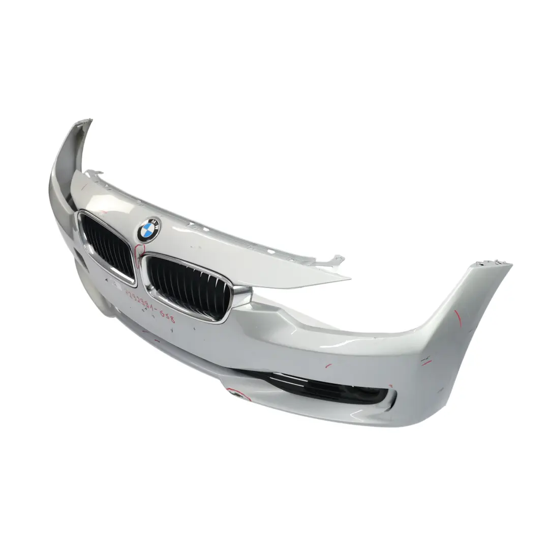 BMW F30 F31 Front Bumper Trim Panel Covering Glacier Silber Metallic - A83 - SKU 7292991-GSB - Part number 7292991