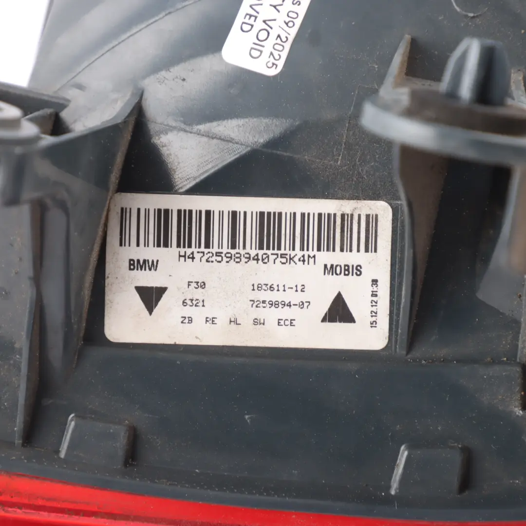  Rücklicht BMW F30 F80 M3 In der Seitenwand Rechts Rücklicht 7372784 7259894 - SKU 7312846-4 - Teilenummer 7312846