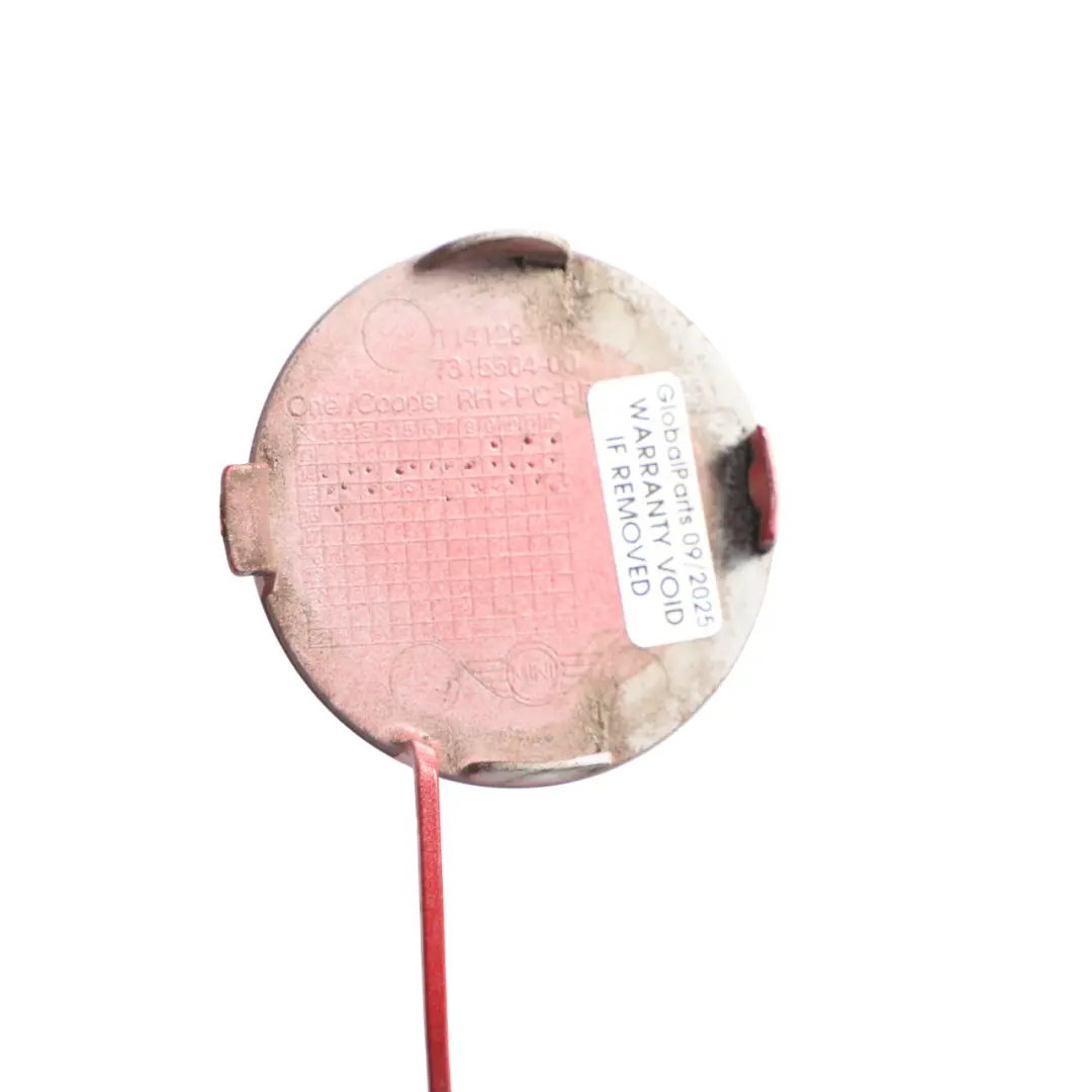 Towing Eye Flap Rear Bumper Cover Right O/S Blazing Red II - B83 to Mini F56 F57 with Part number 7380012 Mini F56 F57 Towing Eye Flap Rear Bumper Cover Right O/S Blazing Red II - B83 - SKU 7380012-BRMII - Part number 7380012