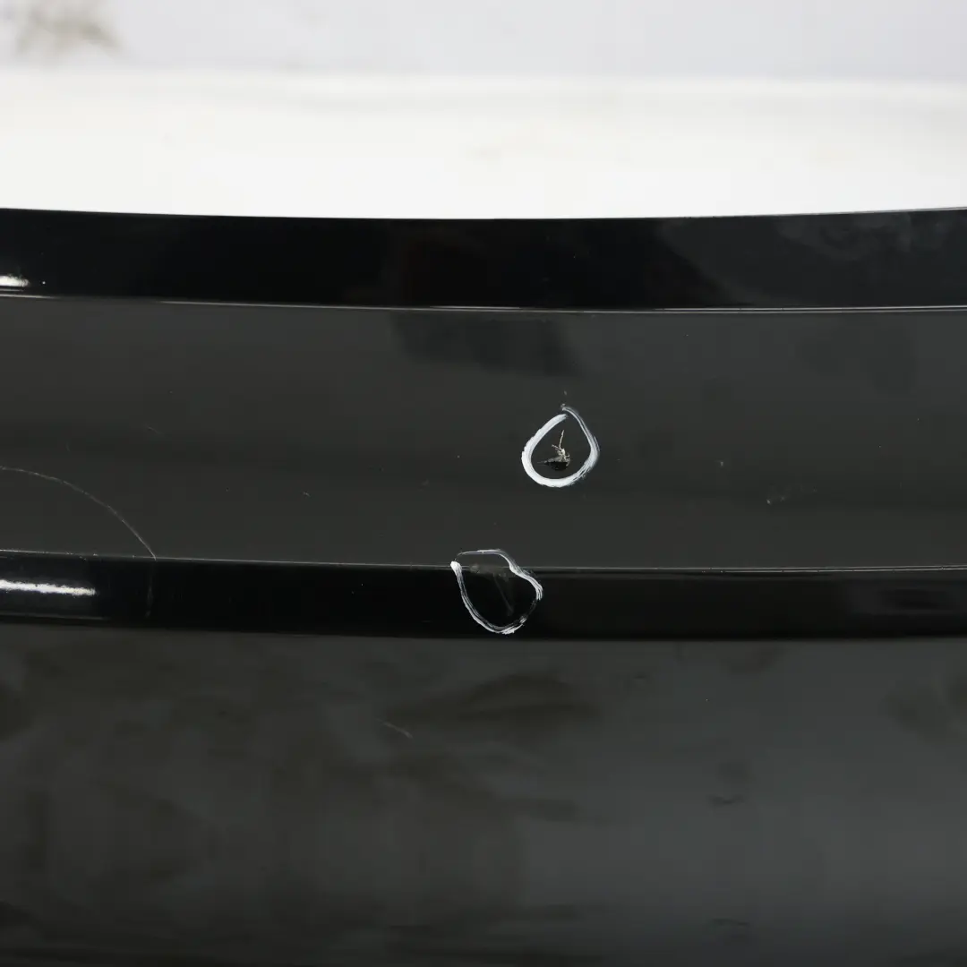 BMW F30 LCI Rear Bumper Trim Panel PDC Black Sapphire Metallic - 475 - SKU 7384601-BS - Part number 7384601