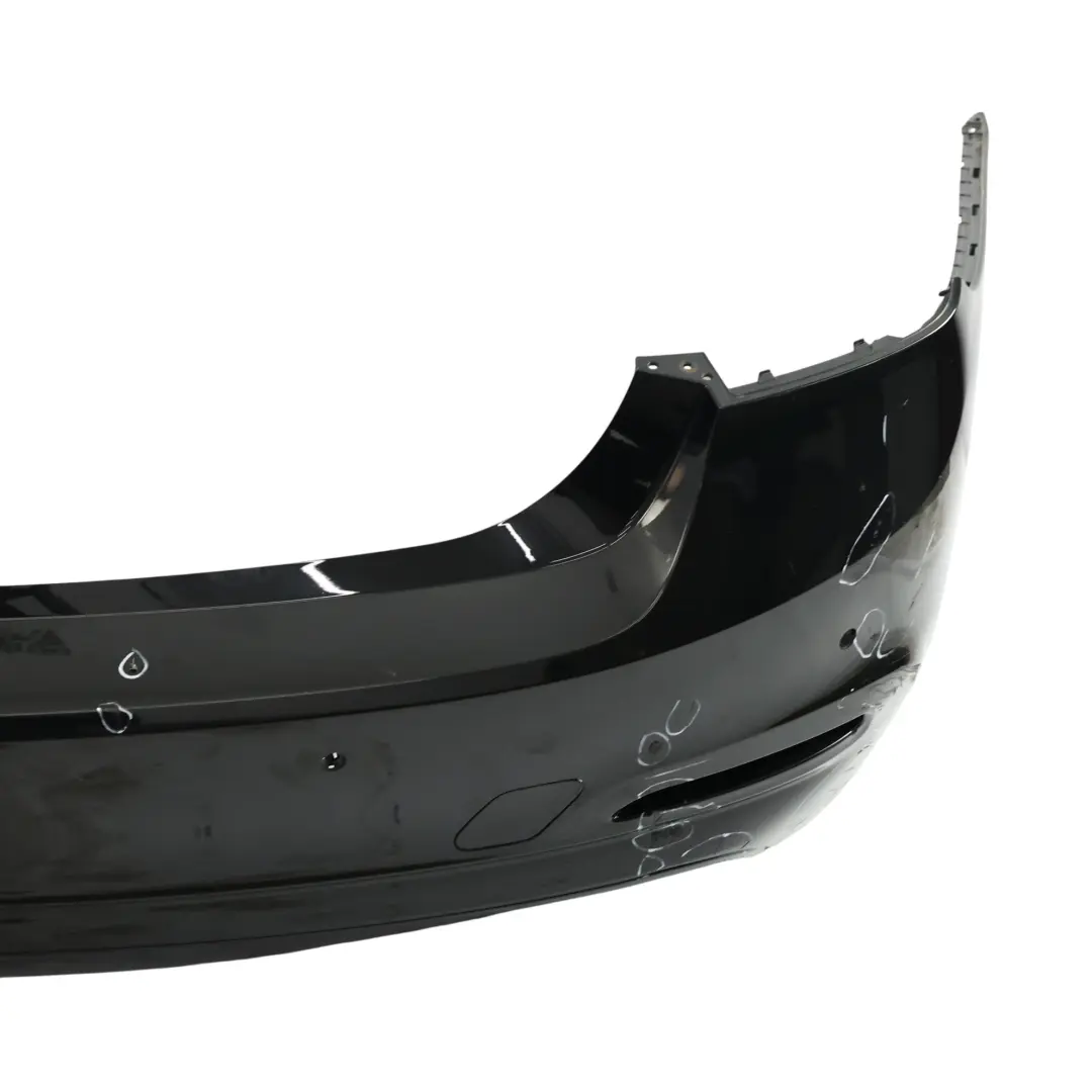 BMW F30 LCI Rear Bumper Trim Panel PDC Black Sapphire Metallic - 475 - SKU 7384601-BS - Part number 7384601