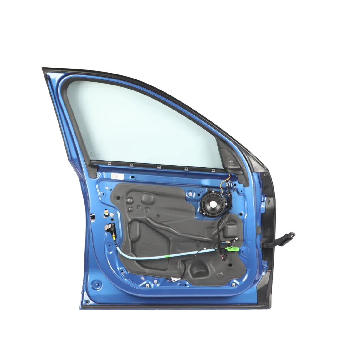 Door Front Left N/S Panelling Cover Estoril Blau Metallic - B45 to BMW X1 F48 with Part number 7414369 BMW X1 F48 Door Front Left N/S Panelling Cover Estoril Blau Metallic - B45 - SKU 7414369-EB - Part number 7414369
