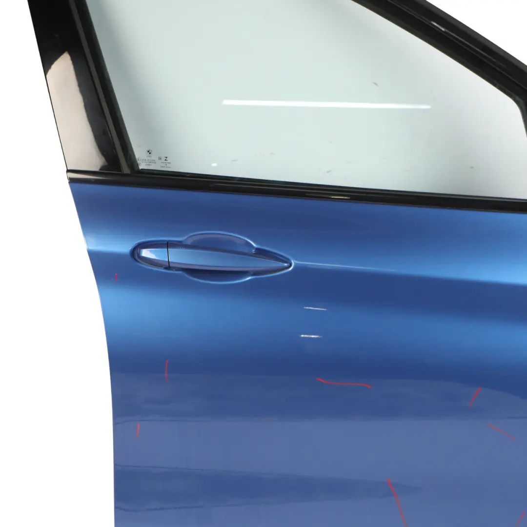 Door Front Right O/S Estoril Blau Metallic - B45 to BMW X1 F48 with Part number 7414370 BMW X1 F48 Door Front Right O/S Estoril Blau Metallic - B45 - SKU 7414370-EB - Part number 7414370