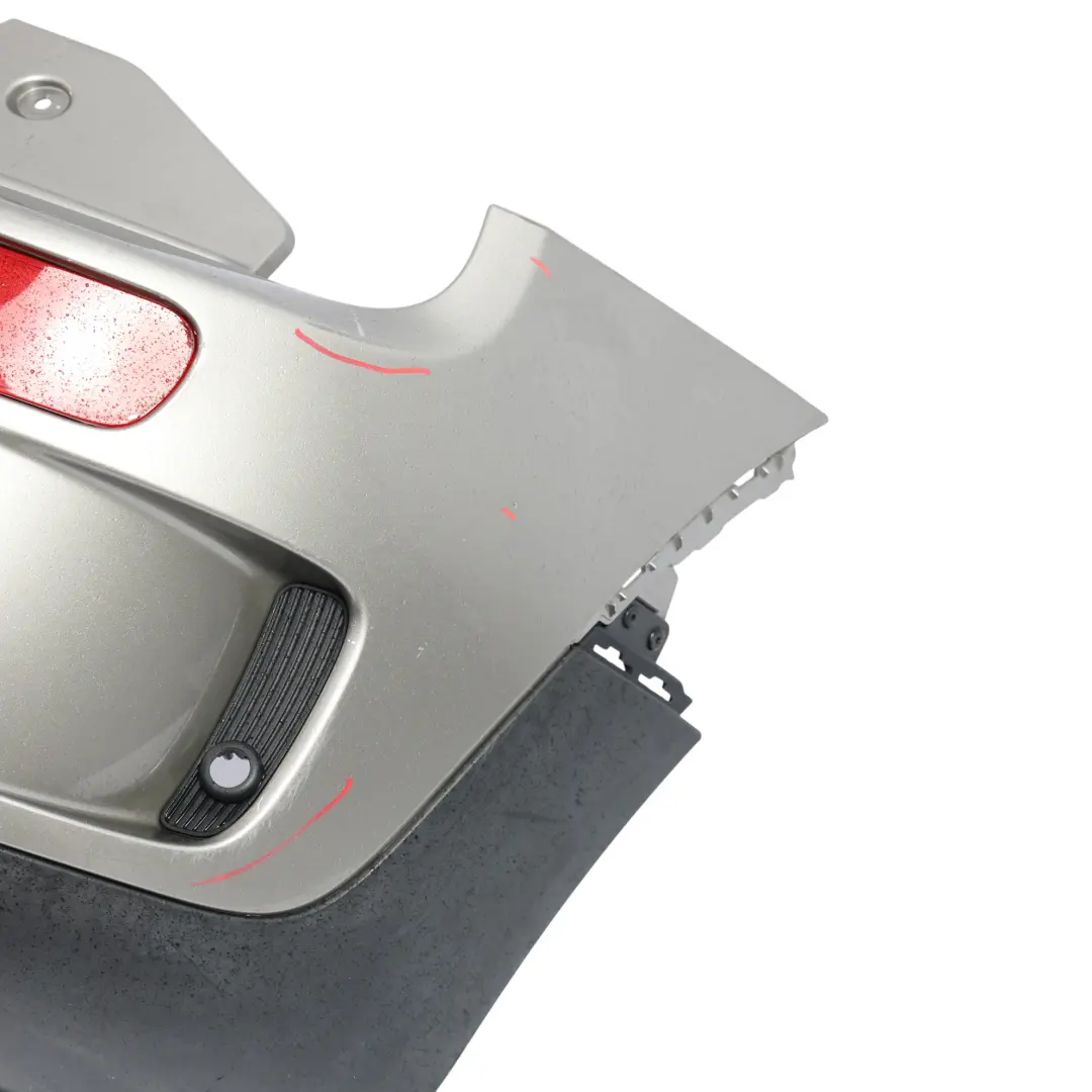 Mini Clubman F54 JCW Rear Bumper Trim Panel Covering Melting Silver Metallic C2K - SKU 7422840-MELT - Part number 7422840