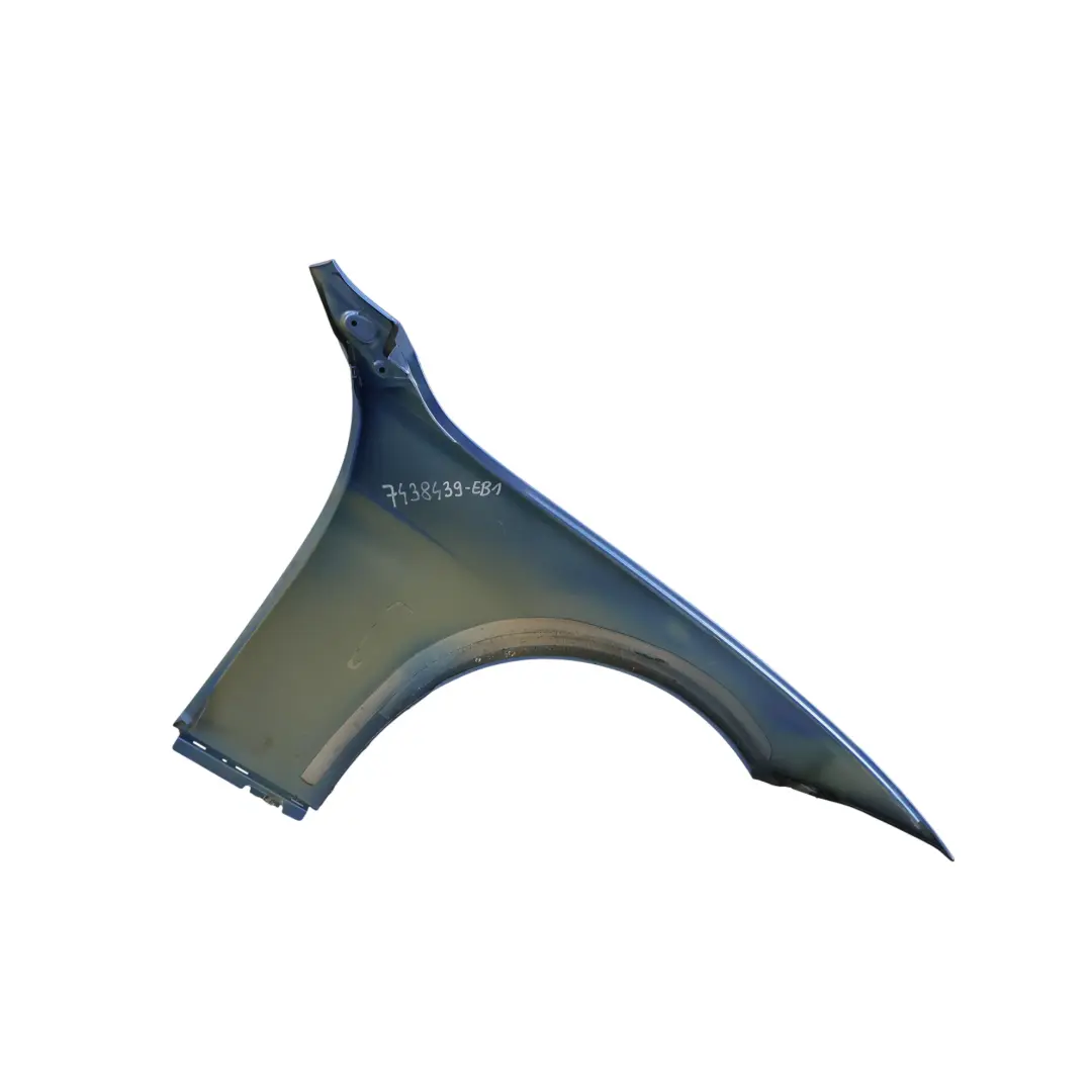 Side Wing Panel Fender Front Left N/S Estoril Blau Metallic - B45 to BMW F30 F31 with Part number 7438439 BMW F30 F31 Side Wing Panel Fender Front Left N/S Estoril Blau Metallic - B45 - SKU 7438439-EB1 - Part number 7438439