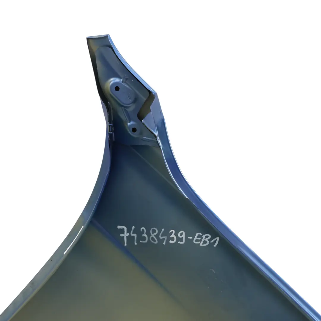 Side Wing Panel Fender Front Left N/S Estoril Blau Metallic - B45 to BMW F30 F31 with Part number 7438439 BMW F30 F31 Side Wing Panel Fender Front Left N/S Estoril Blau Metallic - B45 - SKU 7438439-EB1 - Part number 7438439
