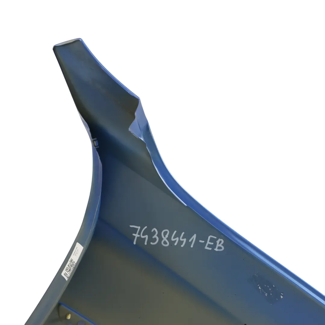 BMW F32 F33 Pannello laterale parafango anteriore sinistro Estoril Blue - B45 - SKU 7438441-EB - Numero di parte 7438441