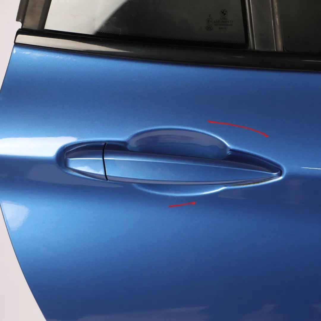 Door Rear Right O/S Estoril Blau Metallic - B45 to BMW X1 F48 with Part number 7461352 BMW X1 F48 Door Rear Right O/S Estoril Blau Metallic - B45 - SKU 7461352-EB - Part number 7461352